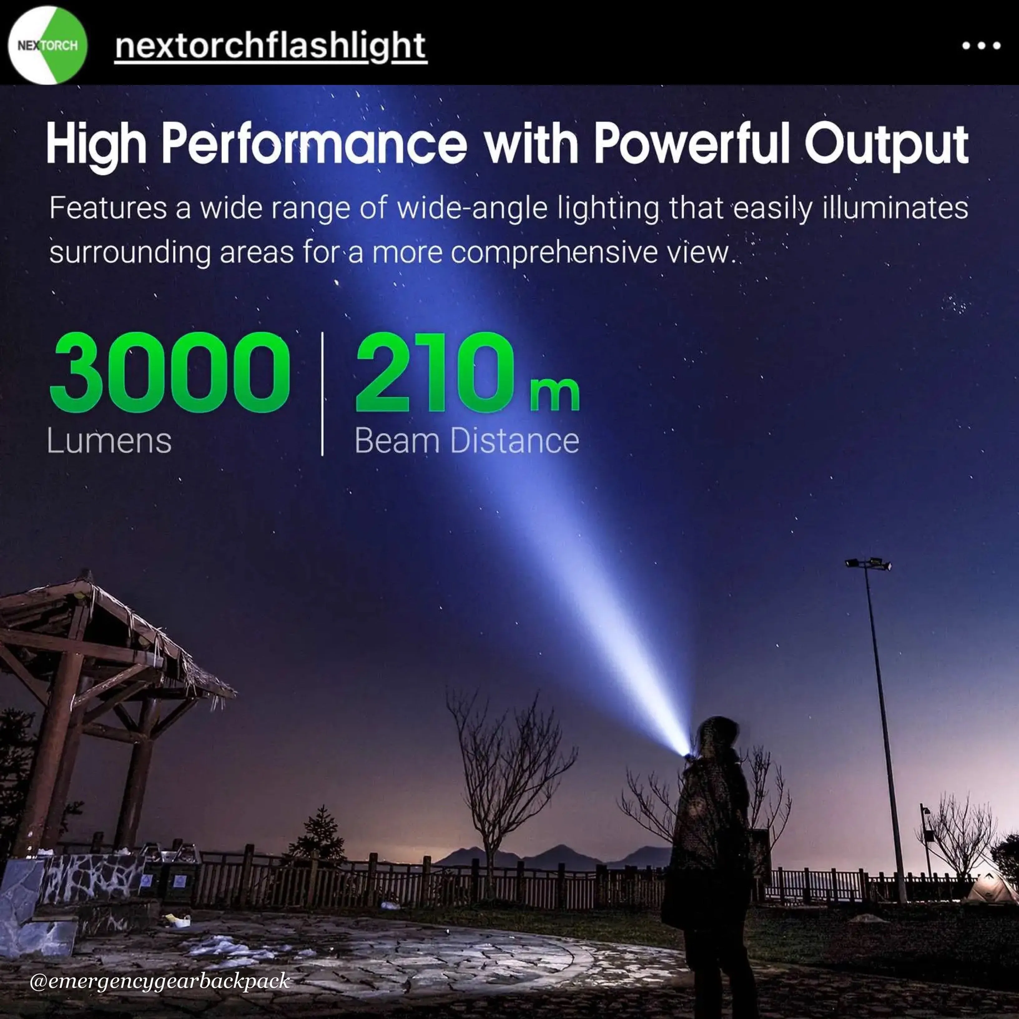 NEXTORCH E52C 3000LMS 210M Outdoor Flashlight