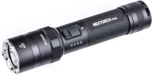 NEXTORCH P83 Rechargeable Flashlight High Lumens, 2100 Lumens Police Flashlight with Red and Blue Lights & Strobe & Ceramic Glass Breaker for Night Duty, Outdoor Adventure, Daily Use