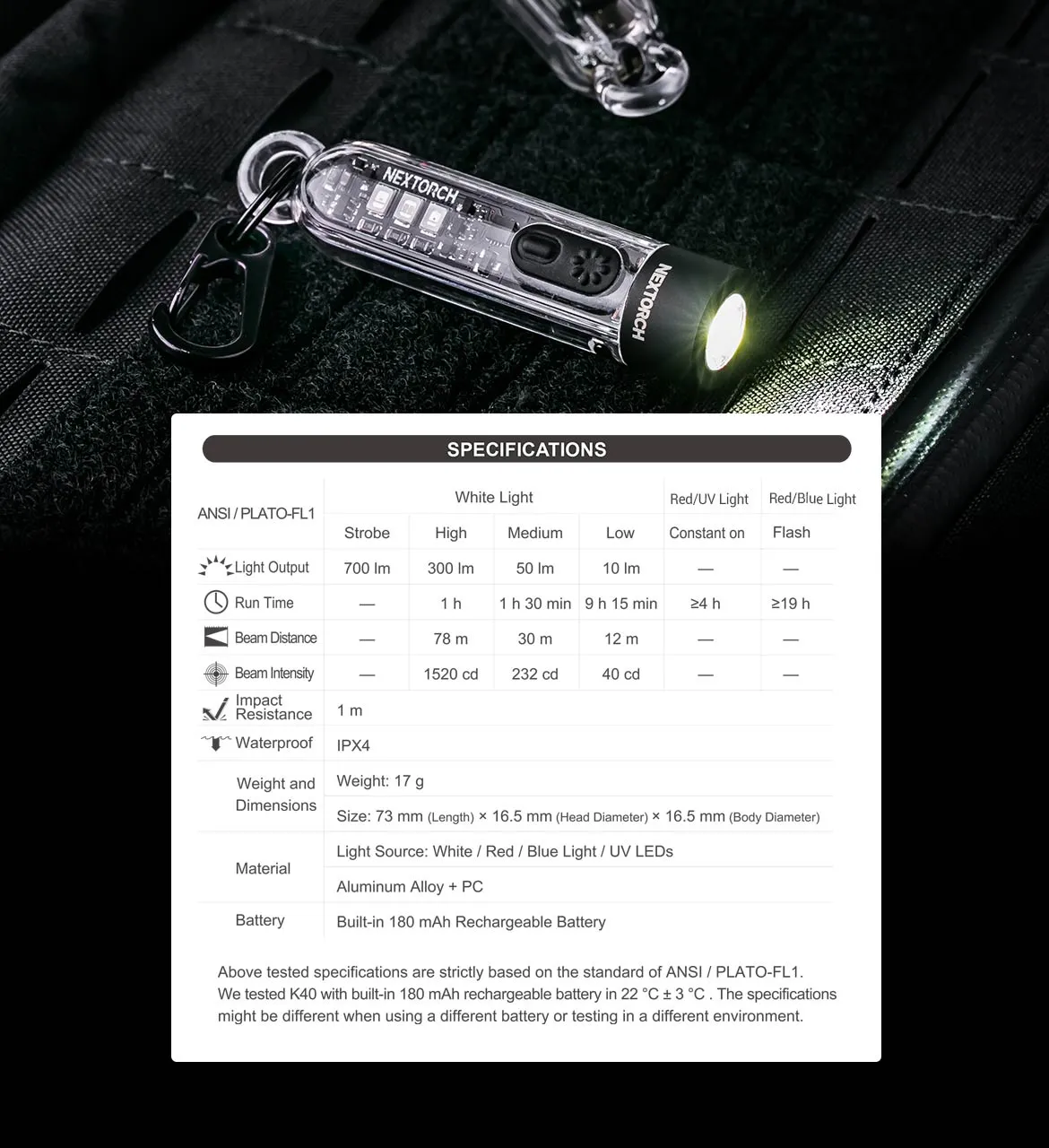 Nextorch S-Series Compact Multi-Light Source Keychain LED Torch