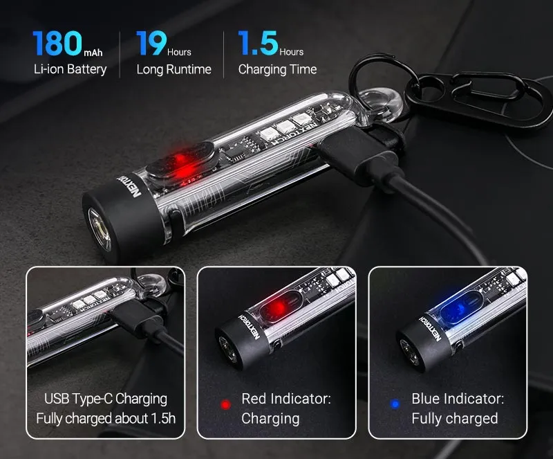 Nextorch S-Series Compact Multi-Light Source Keychain LED Torch