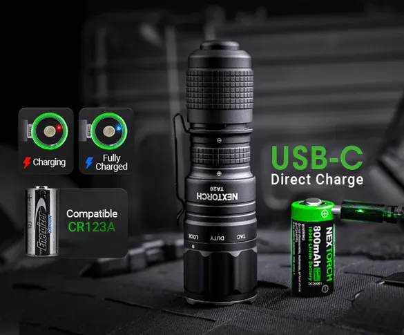 Nextorch TA20 Ultra Compact 1000lm Recharge Tactical Flashlight