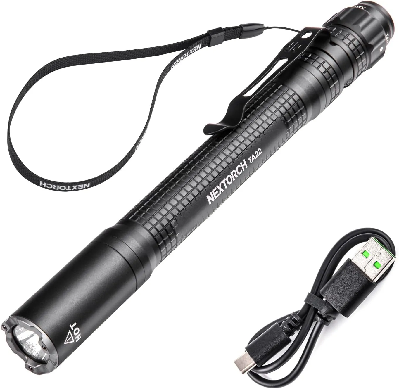 NEXTORCH TA22 Tactical EDC Flashlight Penlight Rechargeable Pen Flashlight, 850 Lumens, Waterproof & Impact-Resistant with Multi-Mode Options, Perfect for Law Enforcement & Tactical Applications