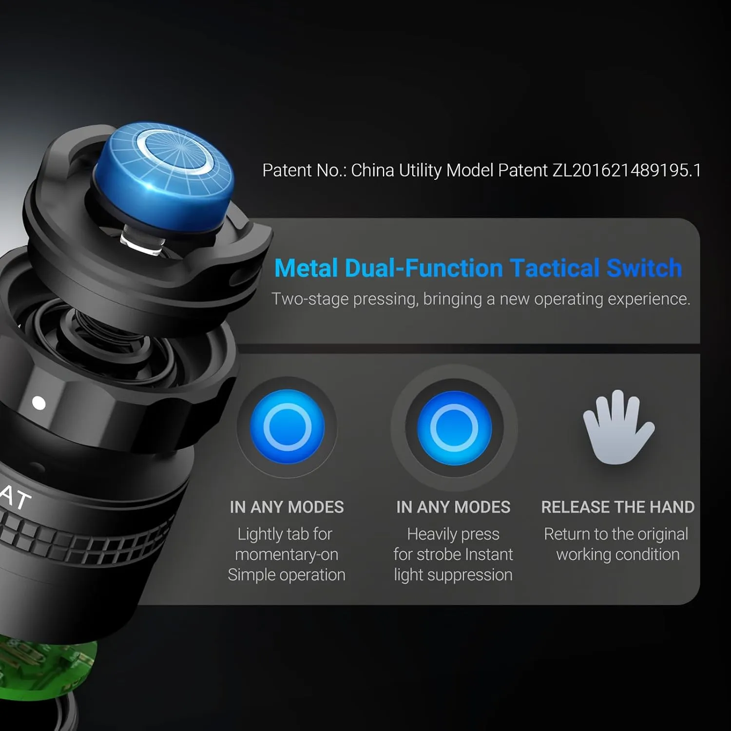 NEXTORCH TA30C MAX Tactical Flashlight High Lumens, Powerful Emergency Rechargeable Compact Bright Flashlight with 5 Modes & Strobe & Ceramic Bead Broken Window, for Outdoor Use