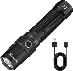 NICRON 1000 Lumens Rechargeable Tactical Flashlight: Led Flashlight Small, Bright, Powerful for Camping, Charged with Type C Cable