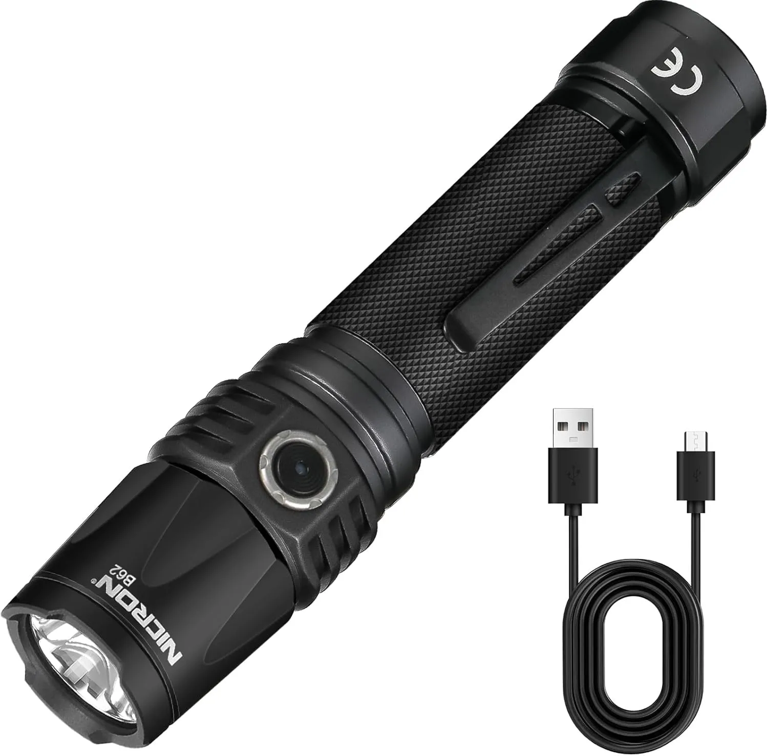 NICRON 1000 Lumens Rechargeable Tactical Flashlight: Led Flashlight Small, Bright, Powerful for Camping, Charged with Type C Cable