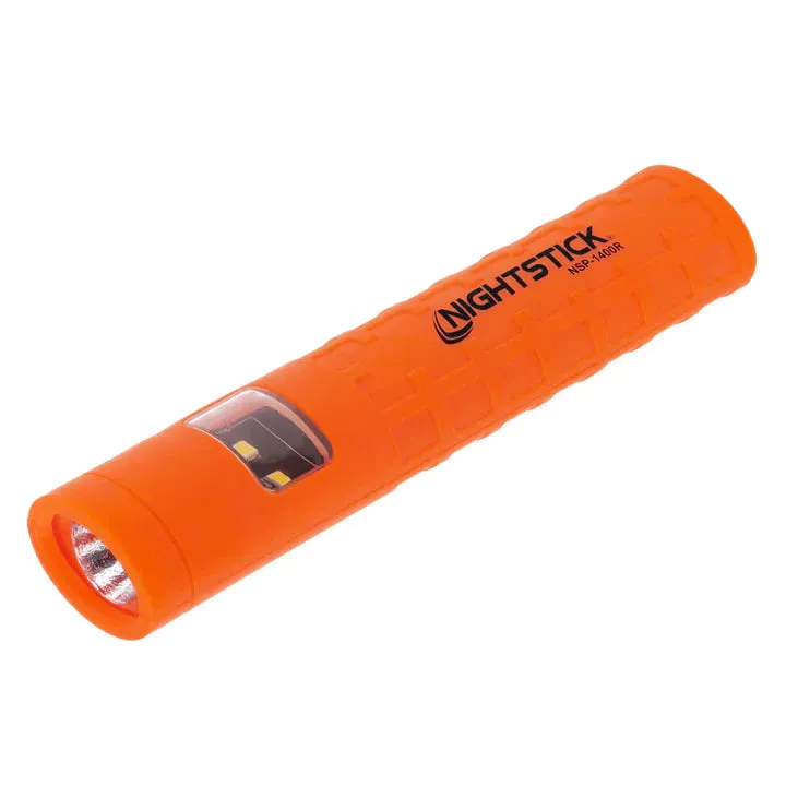Nightstick - Dual-Switch Dual-Light Flashlight - 2 AAA - Red