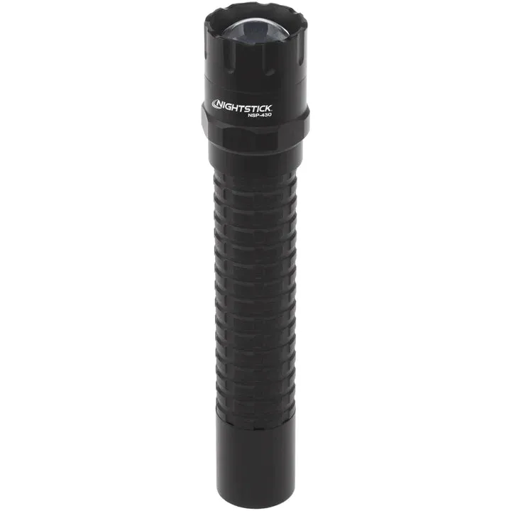 Nightstick - Metal Adjustable Beam Flashlight w/Holster - 2 AA - Black
