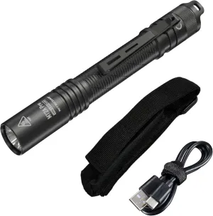 Nitecore MT2A Pro EDC Flashlight, 1000 Lumen, USB-C Rechargeable, 2X AA Battery Compatible Penlight with Carrying Holster