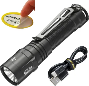 Nitecore MT2C Pro 1800 Lumen EDC Flashlight, USB-C Rechargeable, High Efficient LED, Long Runtime, Long Throw, Slim, Lightweight for Everyday Carry, Glove Box or Outdoor