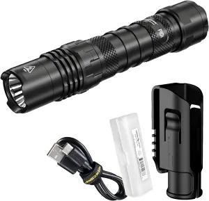 Nitecore P10i 1800 Lumen USB-C Rechargeable Tactical Flashlight, Strobe Ready with LumenTac Organizer