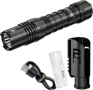 Nitecore P10i 1800 Lumen USB-C Rechargeable Tactical Flashlight, Strobe Ready with LumenTac Organizer