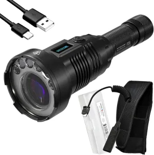 Nitecore P35i LEP Flashlight, 3000 Lumen 1804 Yards Long Throw USB-C Rechargeable with LumenTac Organizer, for Hunting Search and Rescue