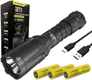 NITECORE SRT7i Superior Performance SmartRing Flashlight- 3,000 lumens w/ 2x EXTRA Battery and Eco-Sensa USB-C Charging cable Included