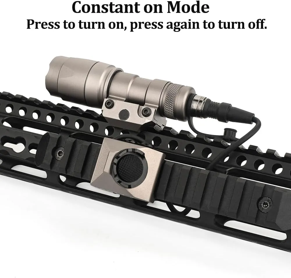 NOBUHIRO Remote Pressure Switch Compatible with M300 M600 Tactical Flashlight, Metal Tactical Light Switch Weapon Light Switch Mounted for 20mm Picatinny Rail