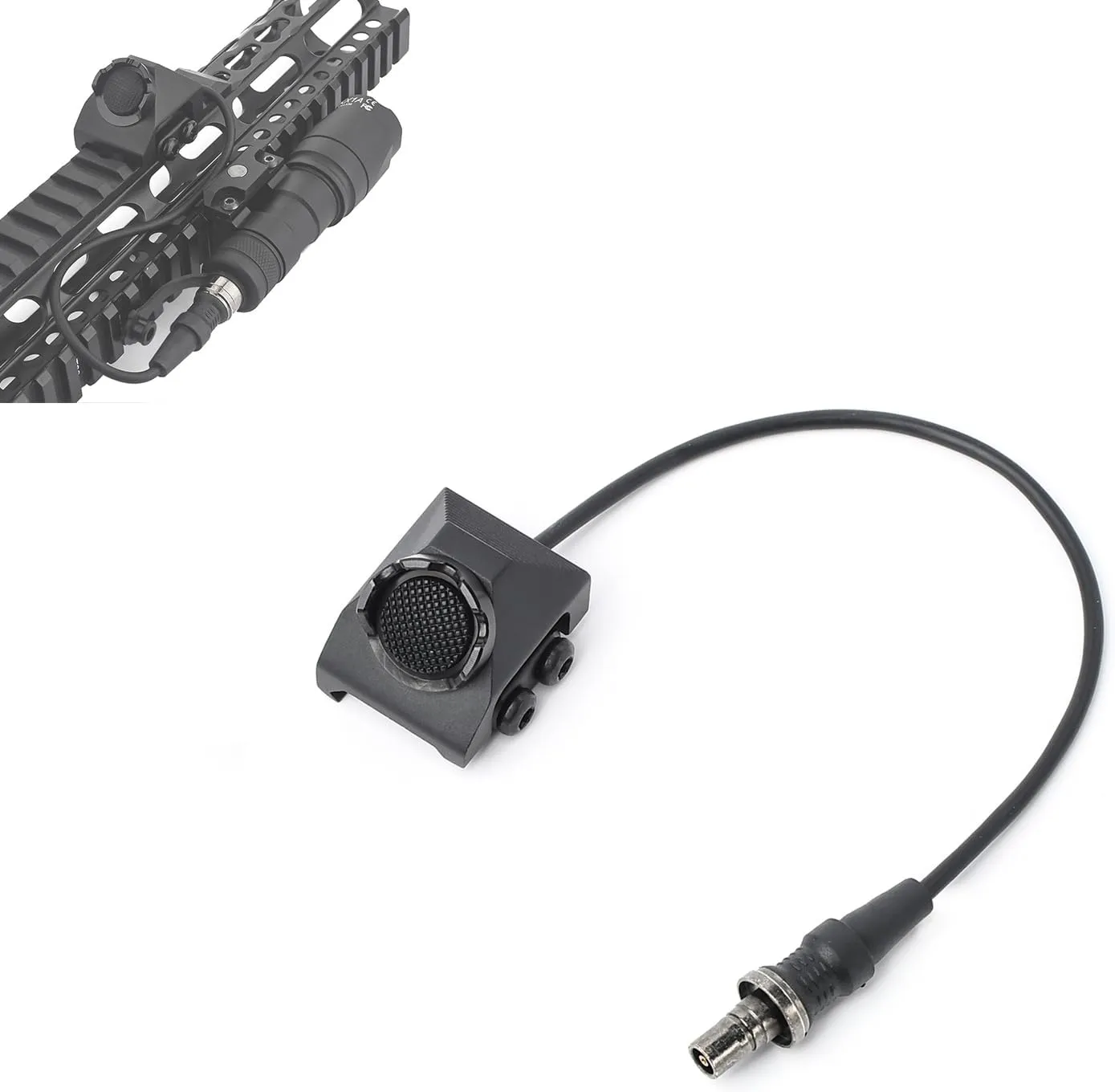 NOBUHIRO Remote Pressure Switch Compatible with M300 M600 Tactical Flashlights, Metal Tactical Light Switch Weapon Light Switch Mounted for 20mm Picatinny Rail