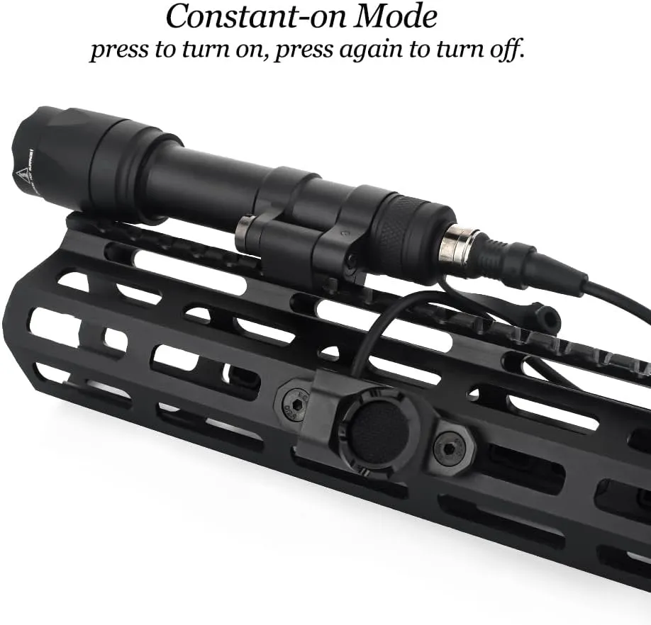 NOBUHIRO Remote Pressure Switch, Tactical Flashlight Switch Compatible with M300 M600 Scout Light, Metal Weapon Light Switch Mounted for Mlok/Keymod Rail