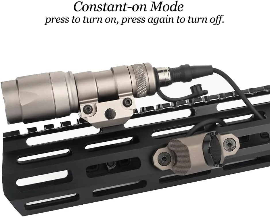 NOBUHIRO Remote Pressure Switch, Tactical Flashlight Switch Compatible with M300 M600 Scout Light, Metal Weapon Light Switch Mounted for Mlok/Keymod Rail