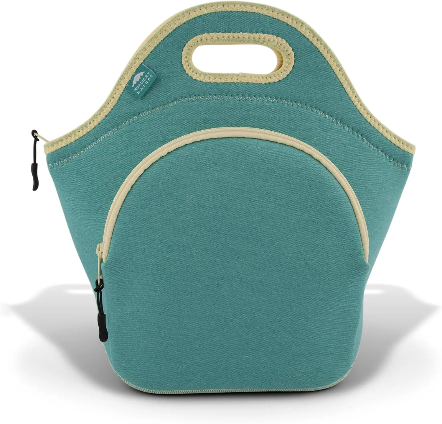 Nordic By Nature Insulated Neoprene Lunch Bag, Soft & Foldable Washable & Reusable Extra-Pocket (L) Lagoon