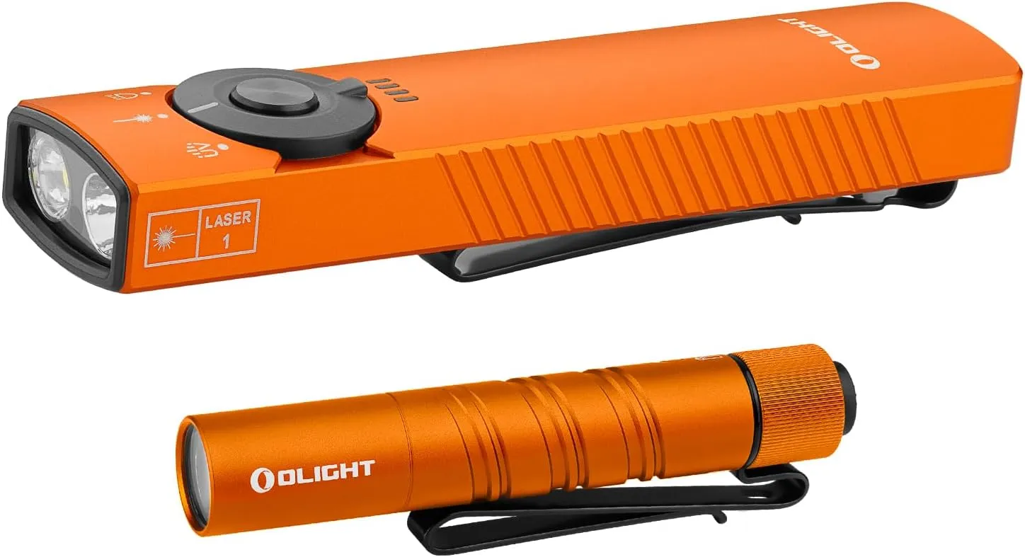 OLIGHT Arkfeld Pro Rechargeable EDC Portable Flashlight Bundle with I3T 2 EOS 200 Lumens Compact Bright Pocket Handheld Flashights