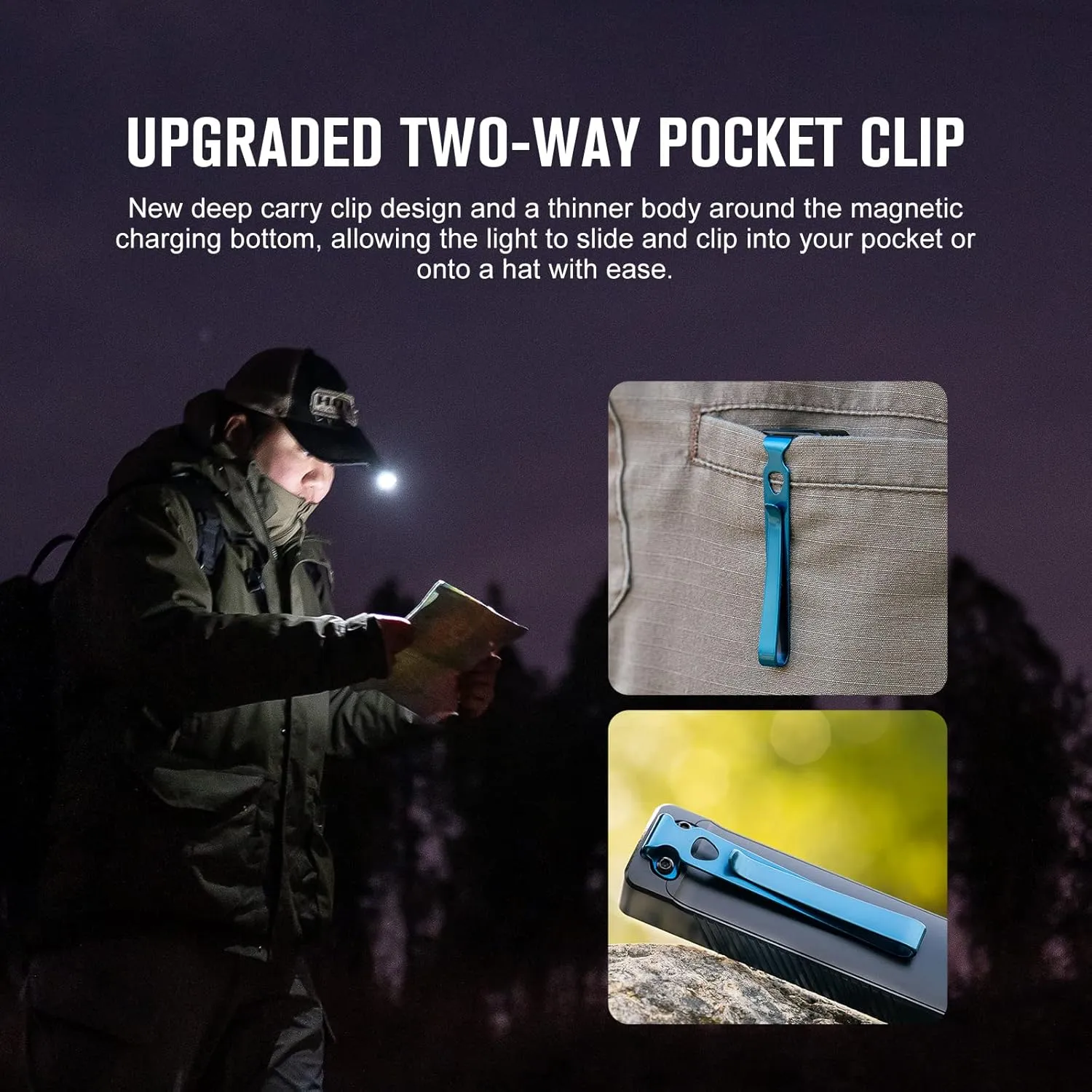 OLIGHT Arkfeld UV Rechargeable EDC Flashlight, 1000 Lumens White LED and 365nm Blacklight Combo for Outdoors, Emergency, Working, Pet Urine Detection (Black CW)