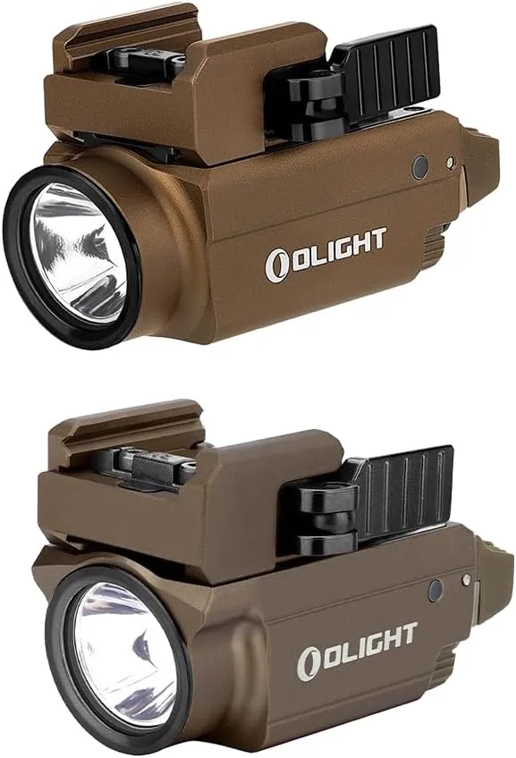 OLIGHT Baldr S 800 Lumens Compact Rail Mount Weaponlight with Green Beam and White LED Combo Bundle Baldr Mini 600 Lumens, Magnetic USB Compact Rechargeable Tactical Flashlight with Adjustable Rail