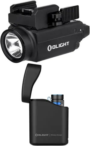 OLIGHT Baldr S 800 Lumens Compact Rail Mount Weaponlight with Green Beam and White LED Combo Bundle Baton4 Premium Edition EDC Flashlights with Type-C Charging Box