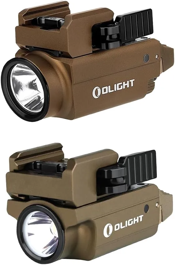 OLIGHT Baldr S 800 Lumens Compact Rail Mount Weaponlight with Green Beam and White LED Combo Bundle PL-Mini 2 Valkyrie 600 Lumens, High Performance CW LED Tactical Flashlight with Built-in Battery