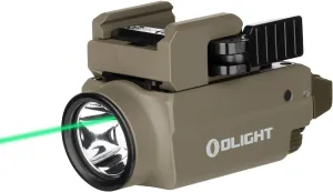 OLIGHT Baldr S 800 Lumens Compact Rail Mount Weaponlight with Green Beam and White LED Combo, Magnetic USB Rechargeable Tactical Flashlight with 1913 or GL Rail, Battery Included (Flat Dark Earth)
