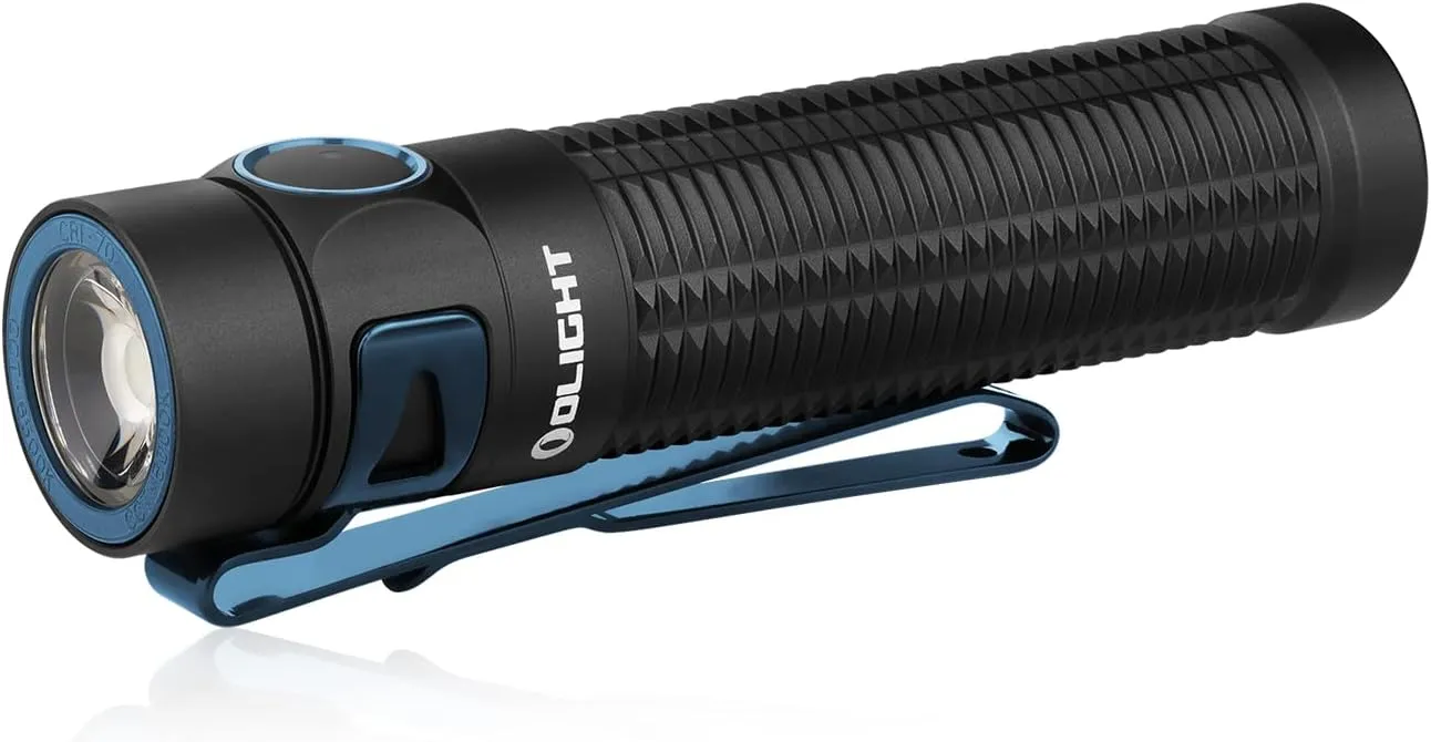 OLIGHT Baton3 Pro 1500 Lumens EDC Rechargeable Flashlights with MCC3, with L-Shape Stand and High Performance LED Light for Camping and Emergency (Cool White Light: 5700~6700K)