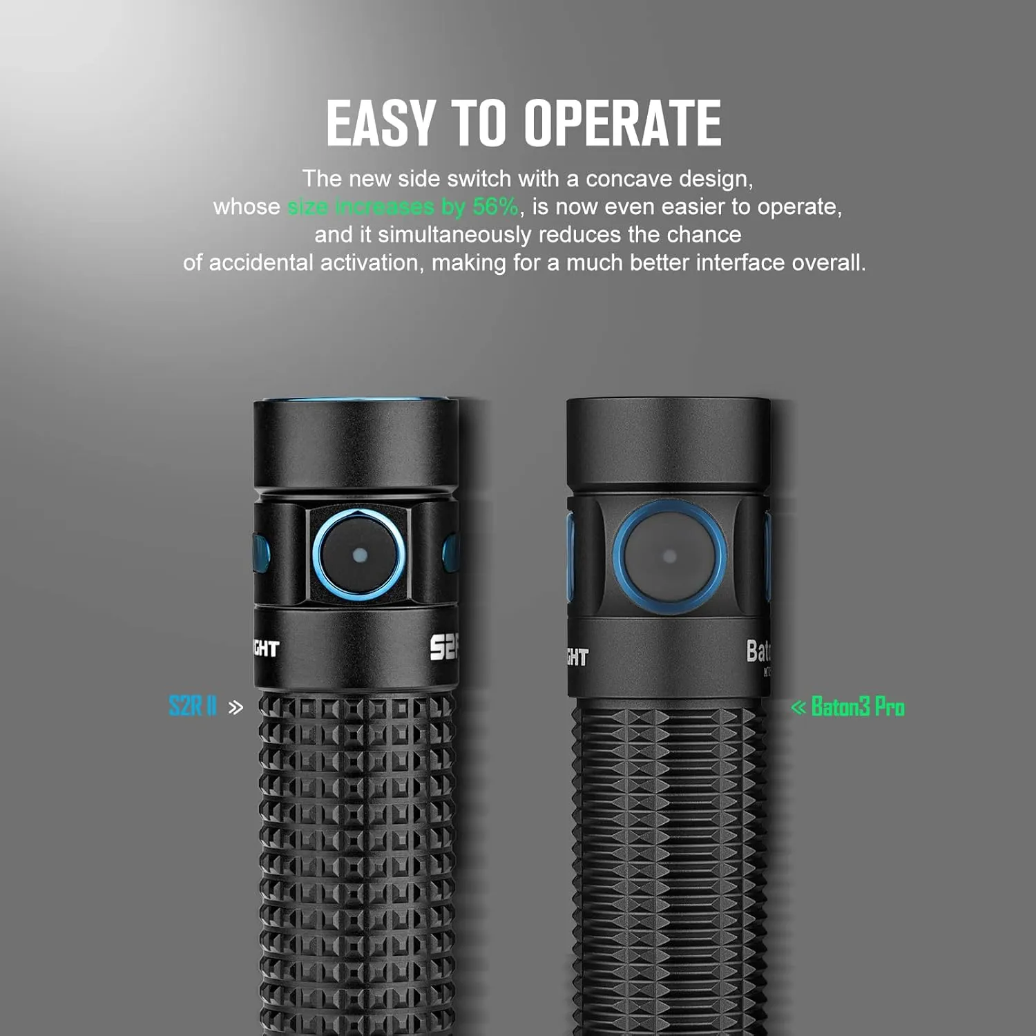 OLIGHT Baton3 Pro 1500 Lumens EDC Rechargeable Flashlights with MCC3, with L-Shape Stand and High Performance LED Light for Camping and Emergency (Cool White Light: 5700~6700K)