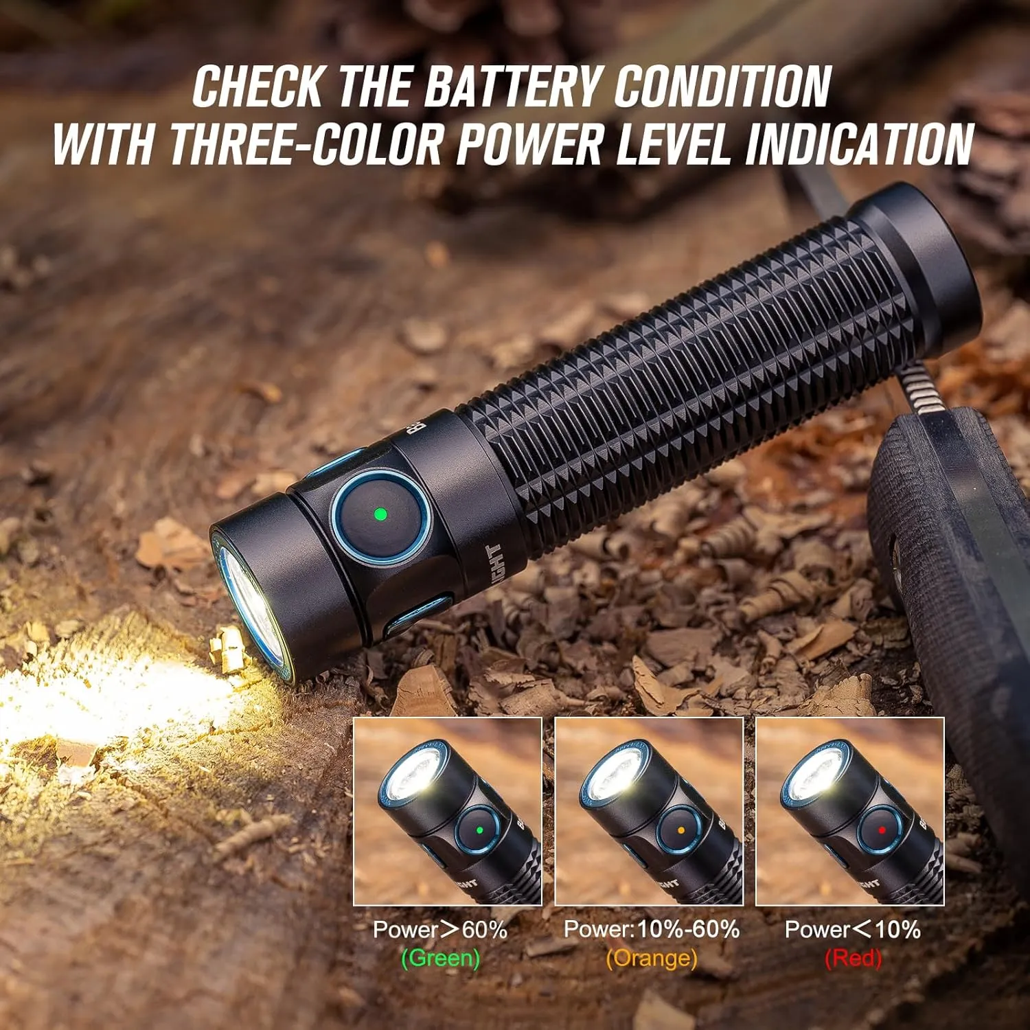OLIGHT Baton3 Pro 1500 Lumens EDC Rechargeable Flashlights with MCC3, with L-Shape Stand and High Performance LED Light for Camping and Emergency (Cool White Light: 5700~6700K)