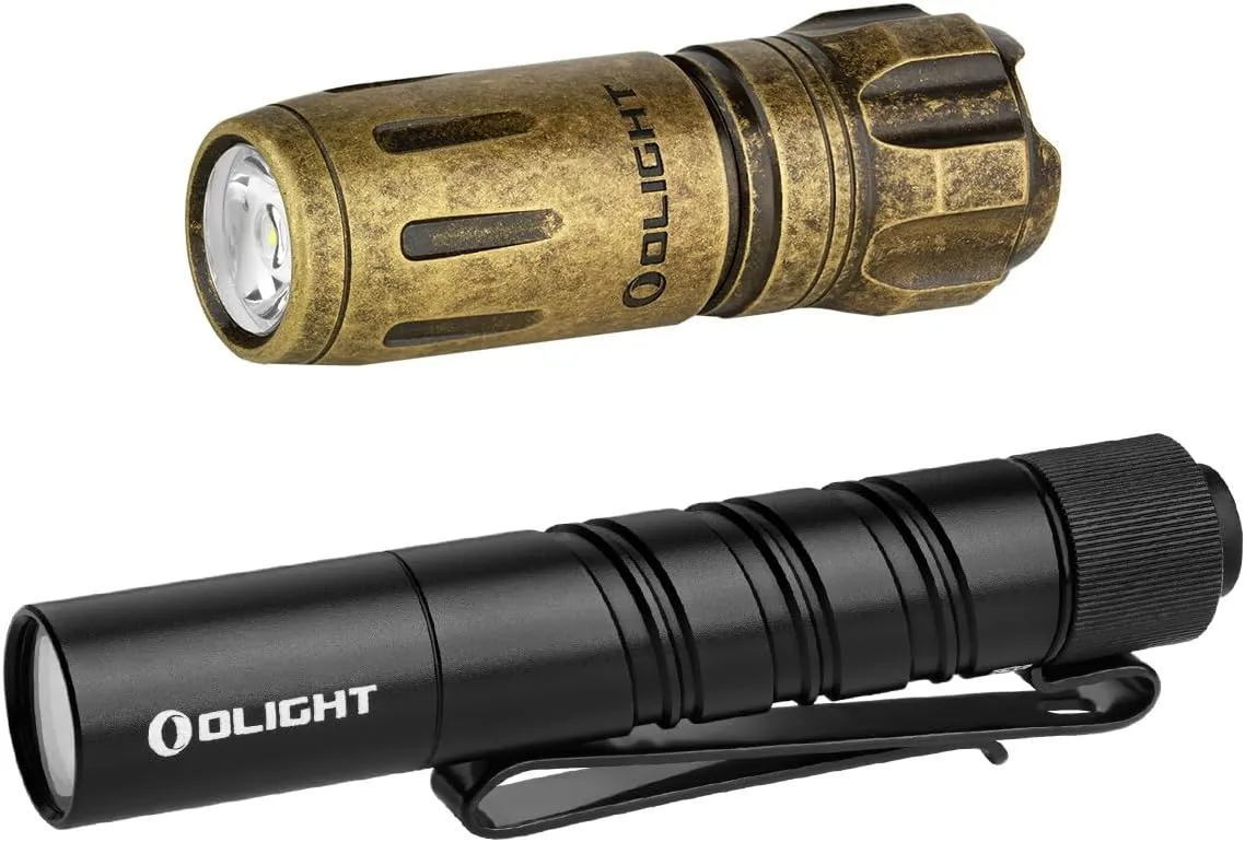 OLIGHT I1R 2 Pro Eos 180 Lumens EDC Rechargeable Keychain Flashlight Bundle with I3T 2 EOS Pocket EDC Flashlight, 200 Lumens Compact Bright Handheld Flash Lights