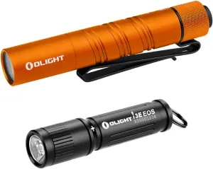 OLIGHT I3T 2 EOS Pocket EDC Flashlight, Bundle with i3E EOS PMMA TIR Lens AAA EDC Flashlight 90 Lumens Compact Keychain Flash Light for Night,