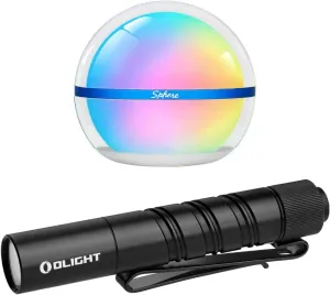 OLIGHT I3T 2 EOS Pocket EDC Flashlight Bundle with Sphere Smart Night Light