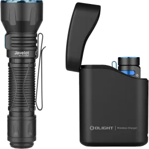 OLIGHT Javelot Powerful Rechargeable Tactical Light 1,350 Lumens Bundle Baton4 Premium Edition EDC Flashlights 1300 LMS with Type-C Charging Box