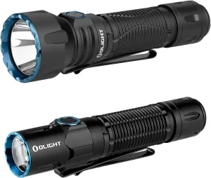 OLIGHT Javelot Powerful Rechargeable Tactical Light 1,350 Lumens Bundle with Warrior 3S 2300 LMS Compact Dual-Switches LED Bright Flashlight with Proximity Sensor