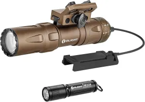 OLIGHT Odin Mini 1250 Lumens Ultra Rechargeable Weaponlight Bundle with i3E EOS PMMA TIR Lens AAA EDC Flashlight Keychain
