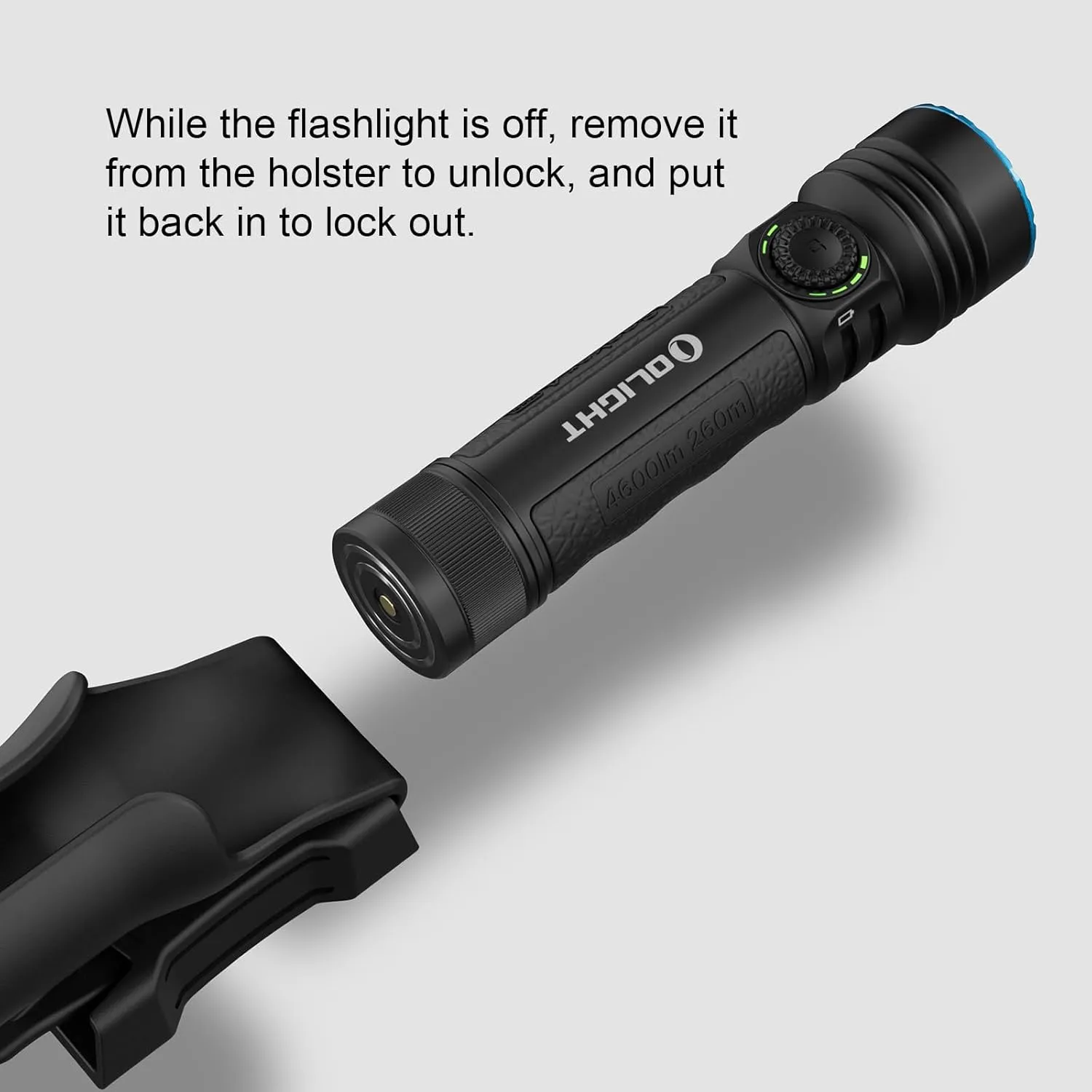 OLIGHT Seeker 4 Pro Rechargeable Flashlights, 4600 Lumens High Powerful Bright Light with USB C Holster, Waterproof IPX8 for Emergencies, Camping, Searching (Matte Black Cool White)