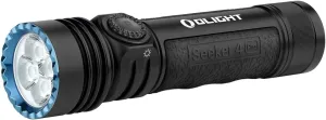 OLIGHT Seeker 4 Pro Rechargeable Flashlights, 4600 Lumens High Powerful Bright Light with USB C Holster, Waterproof IPX8 for Emergencies, Camping, Searching (Matte Black Neutral White)