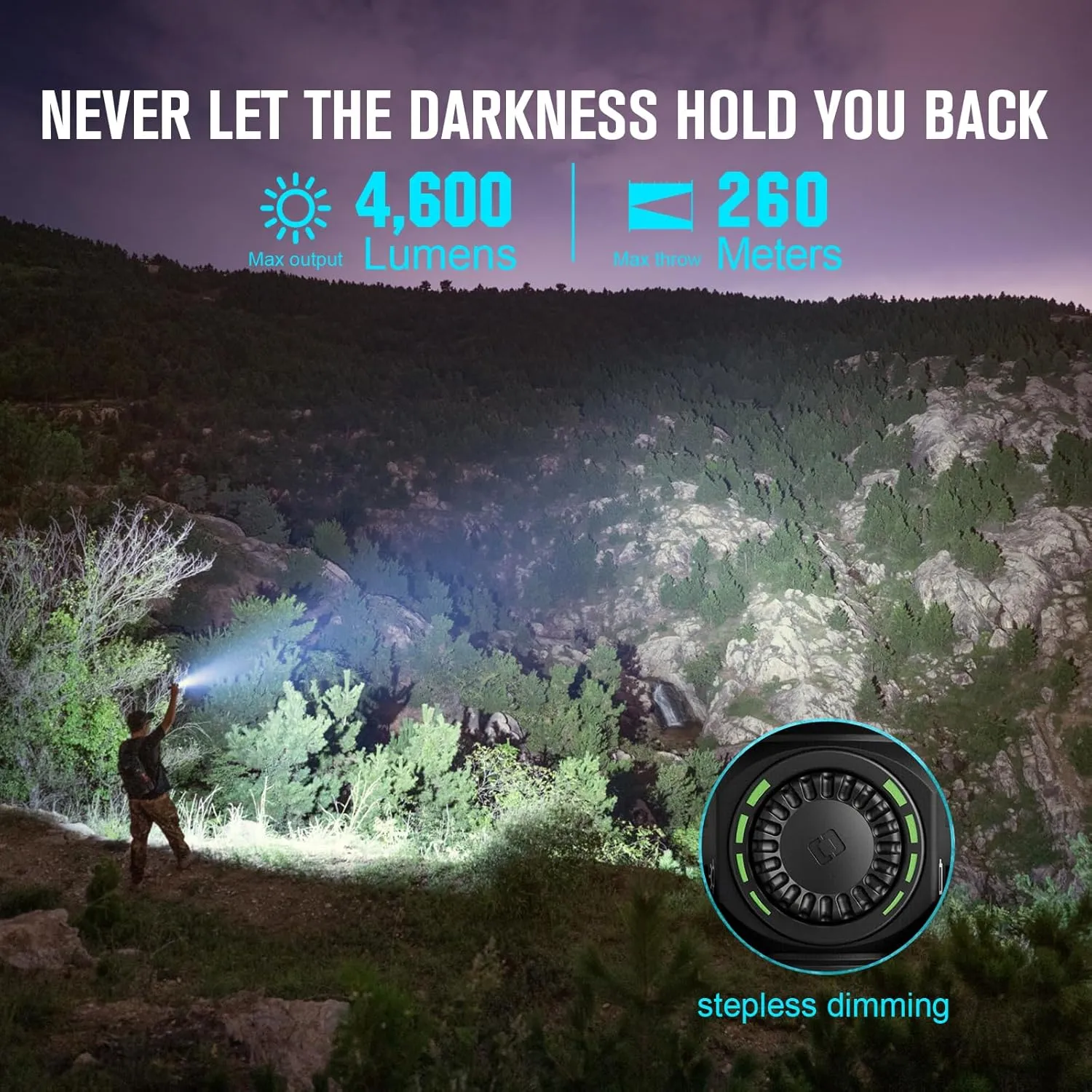 OLIGHT Seeker 4 Pro Rechargeable Flashlights, 4600 Lumens High Powerful Bright Light with USB C Holster, Waterproof IPX8 for Emergencies, Camping, Searching (Matte Black Neutral White)
