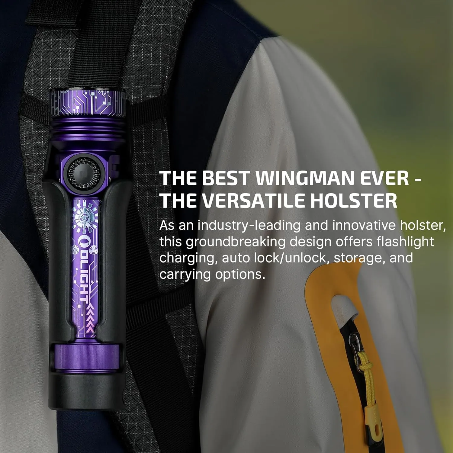 OLIGHT Seeker 4 Pro Rechargeable Flashlights, High Powerful Bright Light 4600 Lumens with USB C, Waterproof IPX8 for Emergencies, Camping, Searching (Cyber Violet Cool White)