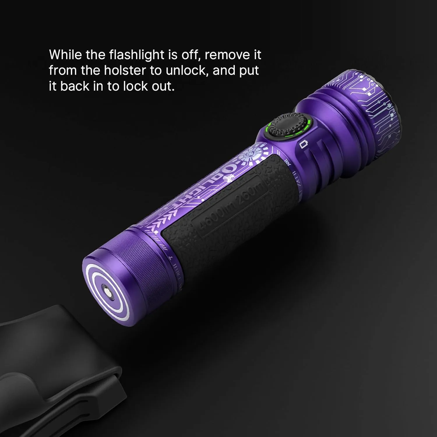 OLIGHT Seeker 4 Pro Rechargeable Flashlights, High Powerful Bright Light 4600 Lumens with USB C, Waterproof IPX8 for Emergencies, Camping, Searching (Cyber Violet Cool White)