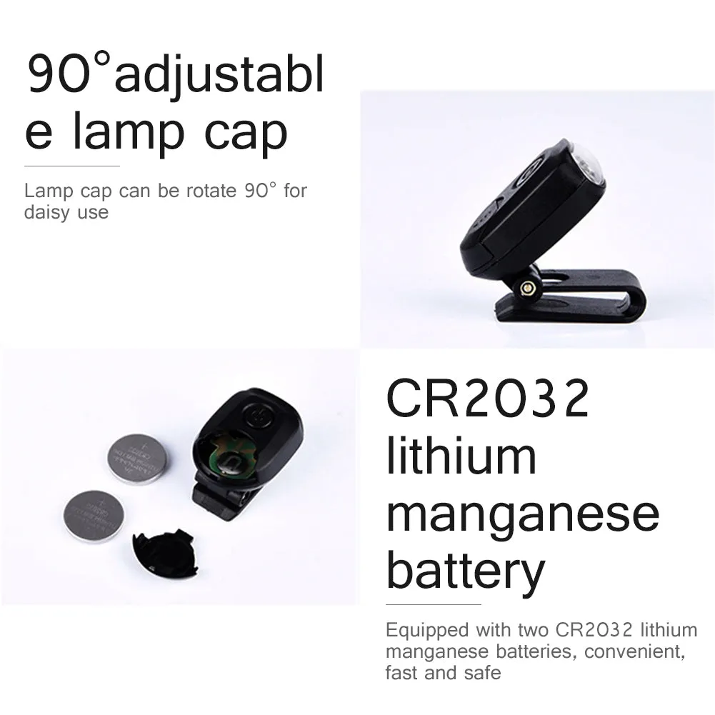 Outdoor 3 LED Hat Clip Headlamp - Portable Cap Light for Camping, Fishing, Hiking