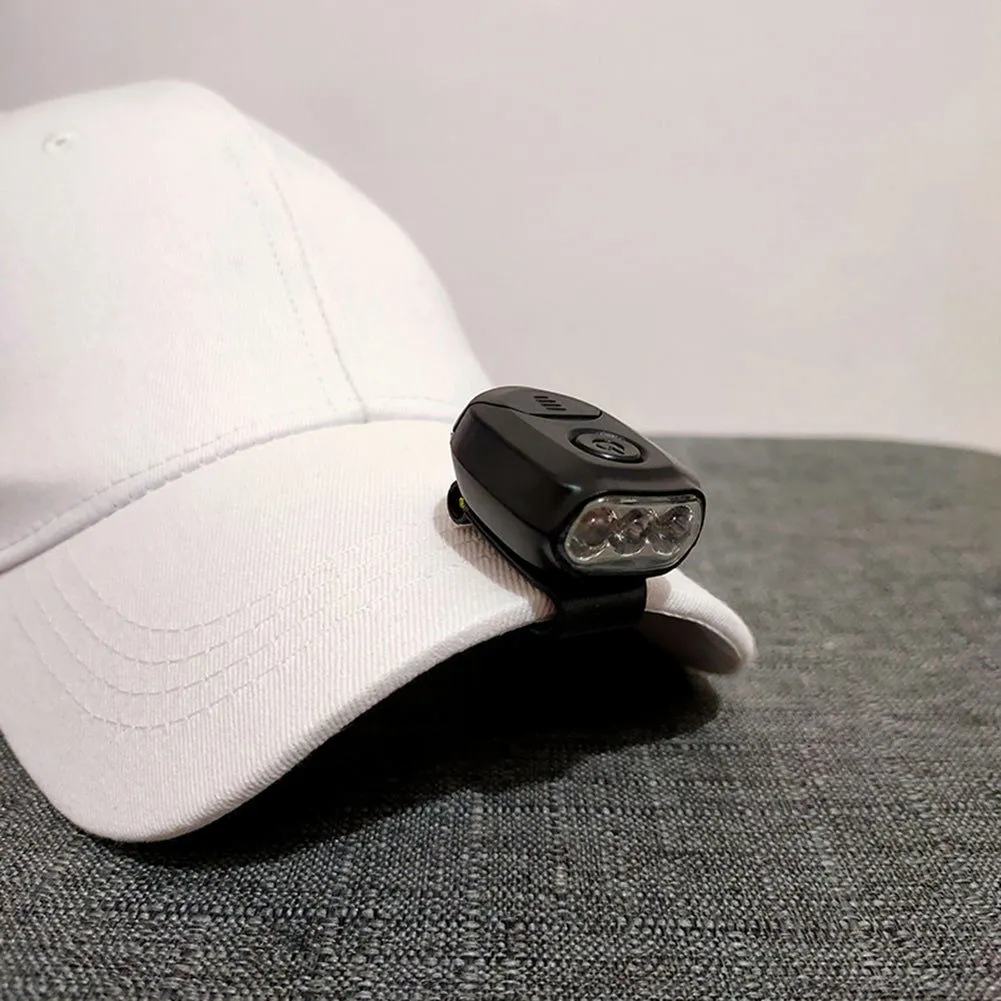 Outdoor 3 LED Hat Clip Headlamp - Portable Cap Light for Camping, Fishing, Hiking