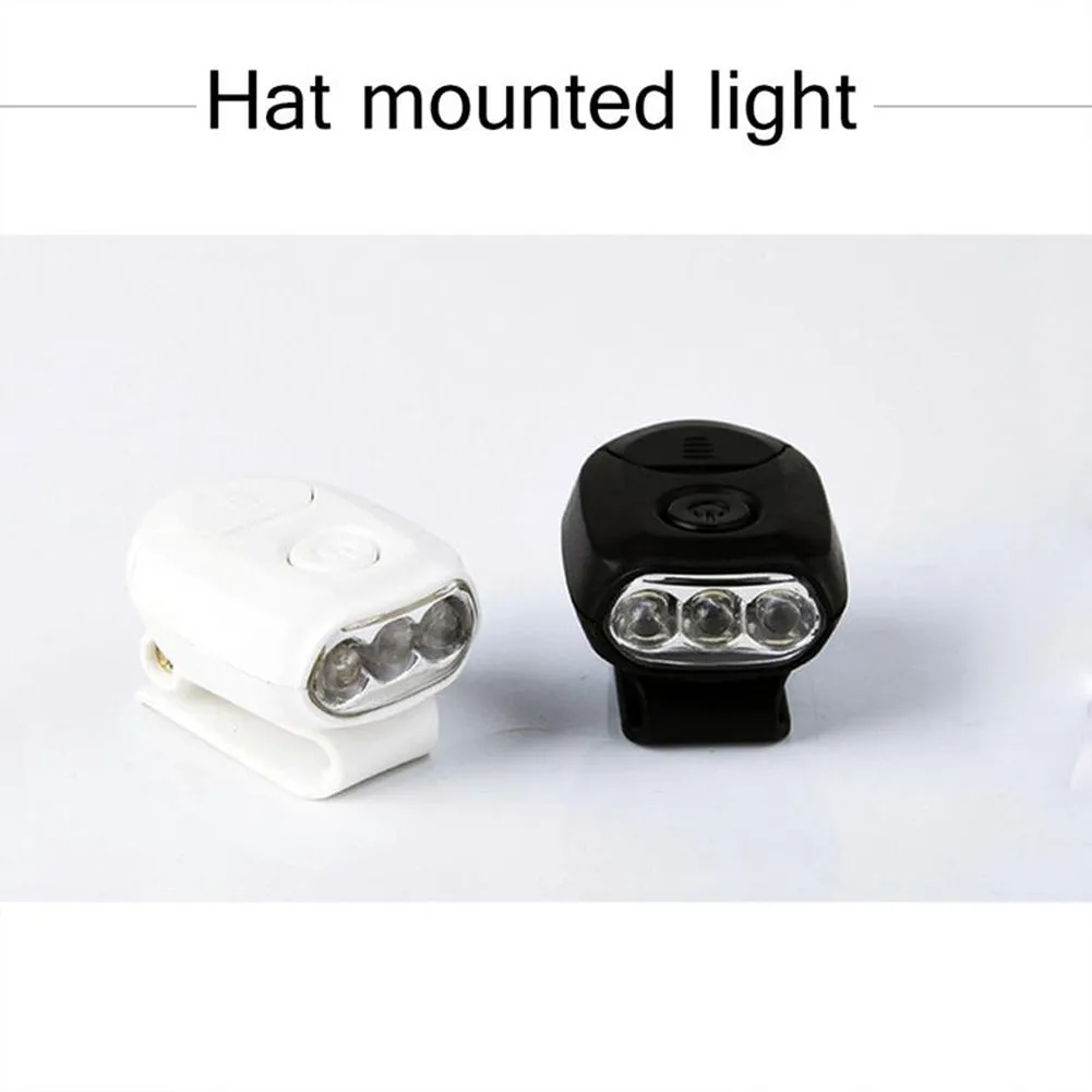 Outdoor 3 LED Hat Clip Headlamp - Portable Cap Light for Camping, Fishing, Hiking