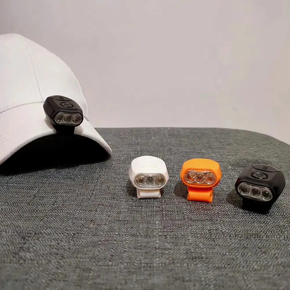 Outdoor 3 LED Hat Clip Headlamp - Portable Cap Light for Camping, Fishing, Hiking