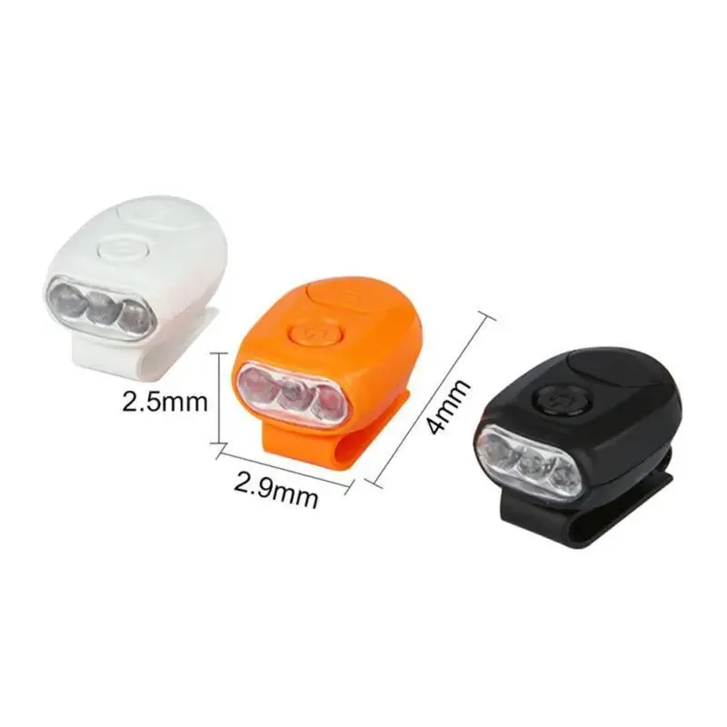Outdoor 3 LED Hat Clip Headlamp - Portable Cap Light for Camping, Fishing, Hiking