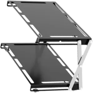 Outdoor Camping Folding Storage Rack Organizer Lightweight Cookware Storage for Travel BBQ Hiking- Double Layers