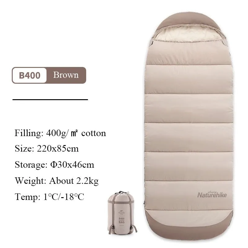 Outdoor camping sleeping bag winter portable comfortable breathable down cotton for adults autumn winter