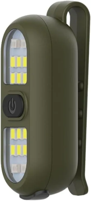 Outdoor Night Running Lights,Runner Lights for Night Safety,Waterproof Rechargeable Safety Lights,Clip on Flashlight for Hands Free Flashlight LED Running Lights for Runners Warning Flashing(Green)